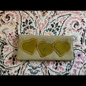 YSL clutch with hearts
